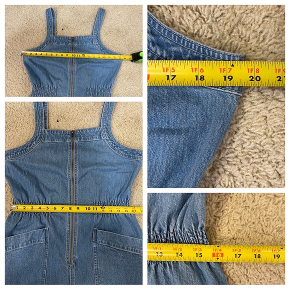 Madewell Denim Zip Smock-Waist Jumpsuit in Baisley Wash - Picture 5 of 7